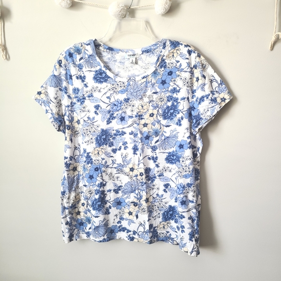 Old Navy Tops - Old Navy Floral Crew Neck Tee Shirt